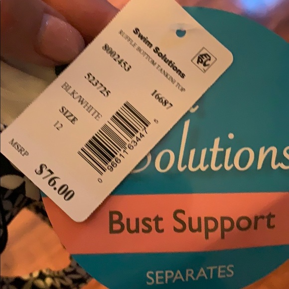NWT Swim Solutions Tankini Top - Picture 5 of 6